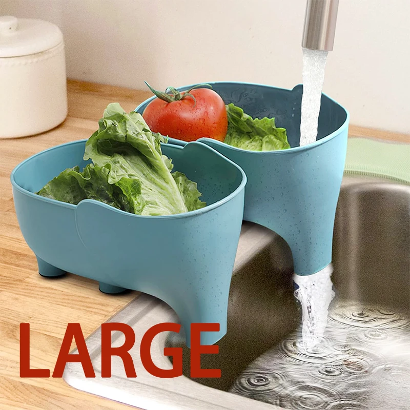 Kitchen Sink Drain Strainer Basket - Gemüsewaschkorb Elefanten-Abtropfkorb Obstkorb zum Abtropfen von