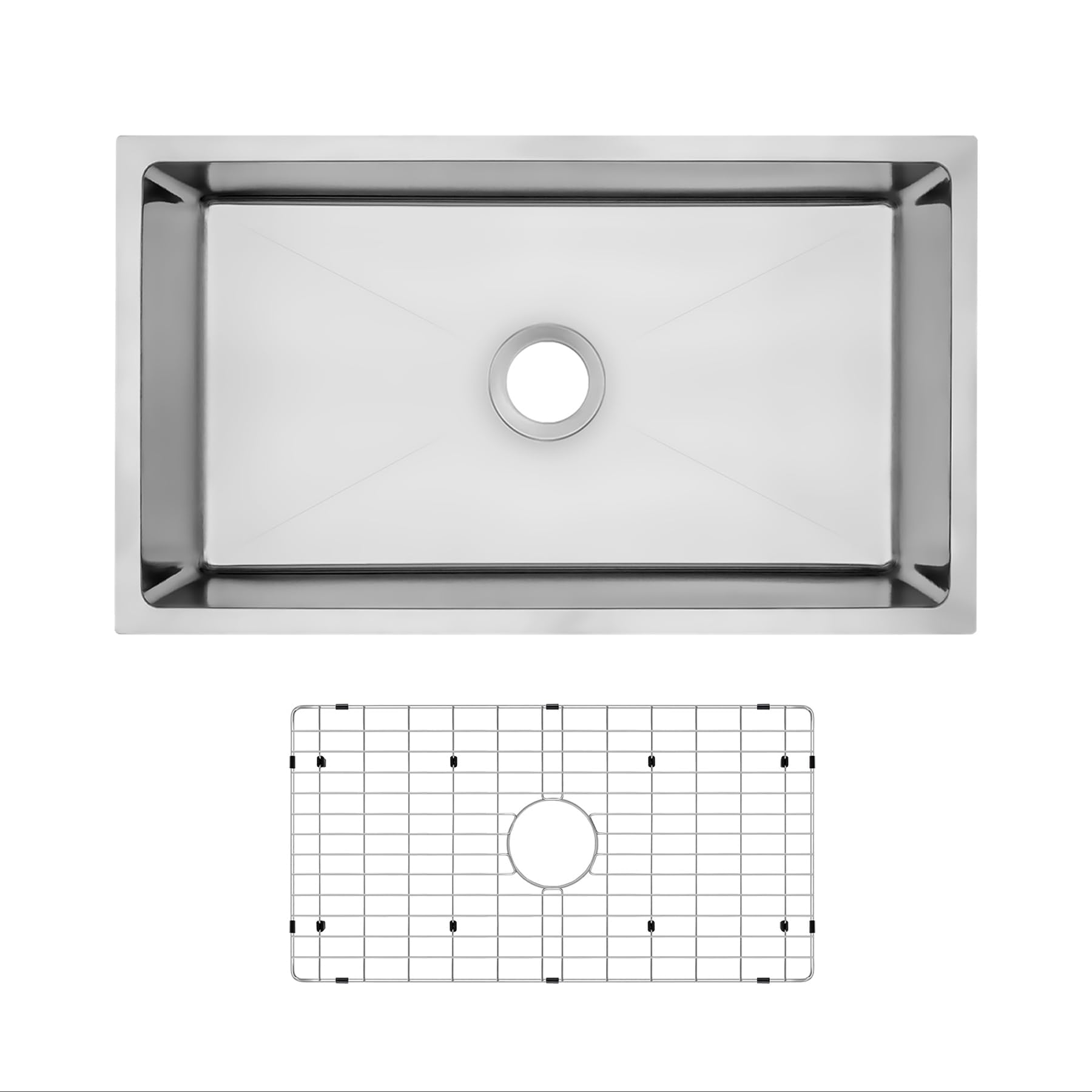 Stainless Steel Undermount Kitchen Sink 30 - 30 Zoll 18-Gauge Edelstahl Unterbau-Rechteck-Spülbecken mit