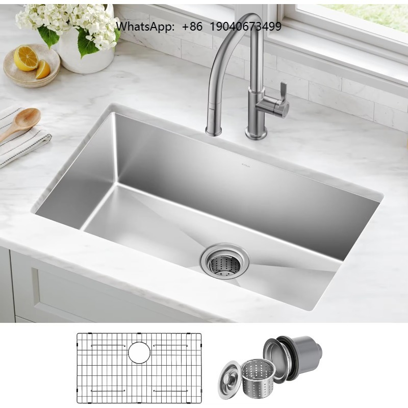 Stainless Steel Undermount Kitchen Sink 30 - 30 Zoll Unterbau-Einzelwaschbecken aus Edelstahl mit