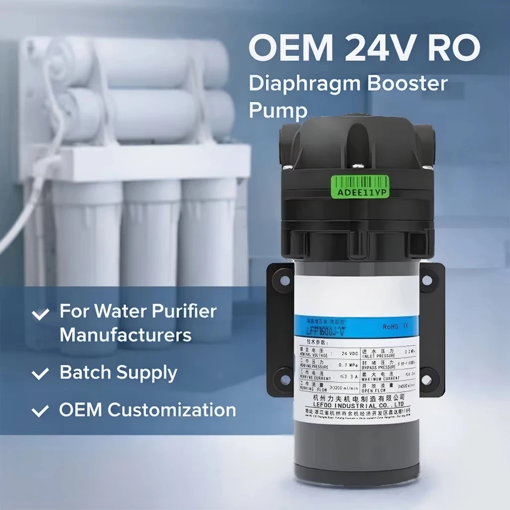 Water Purifier Ro Reverse Osmosis 600Gpd - Geräuscharme 24VDC 600GPD Umkehrosmose-Leitungsdruckpumpe für Warm-