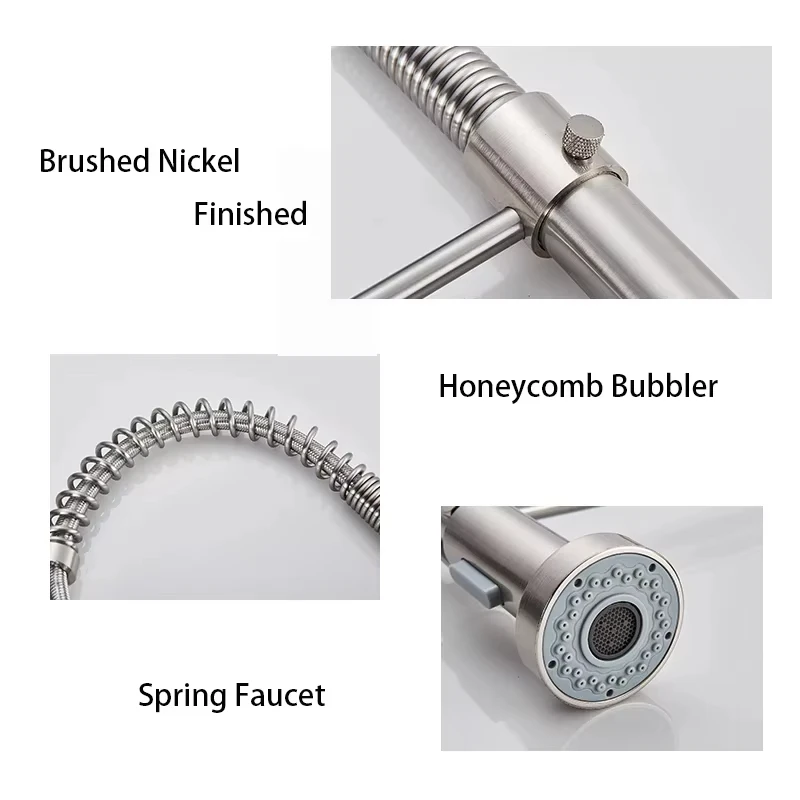 Gebürstete Nickel-Küchenarmatu – Pull Down Spray Kitchen Faucet Brushed Nickel Bewertung und Preis