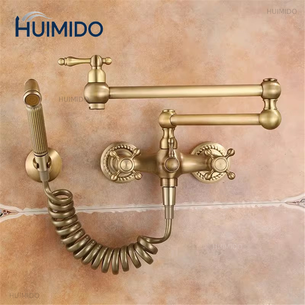 Klappbarer Küchenhahn Antik-Br – Pot Filler Faucet Wall Mount Folding Bewertung und Preis