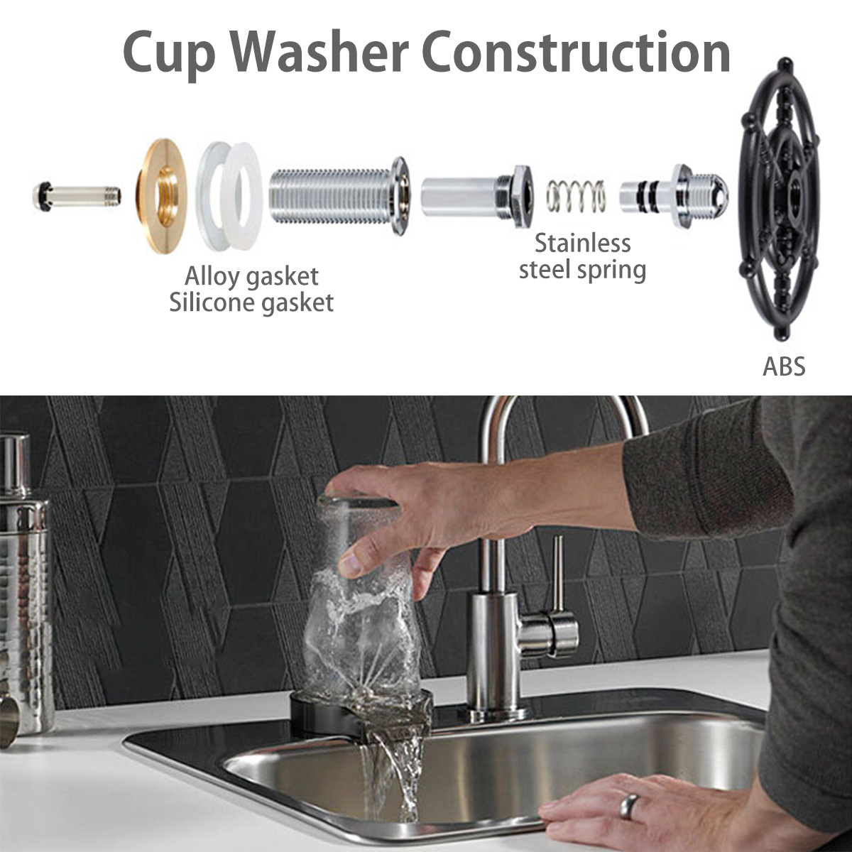 Automatische Wasserhahn Glas R – Glass Rinser For Kitchen Sink Metal Bewertung und Preis