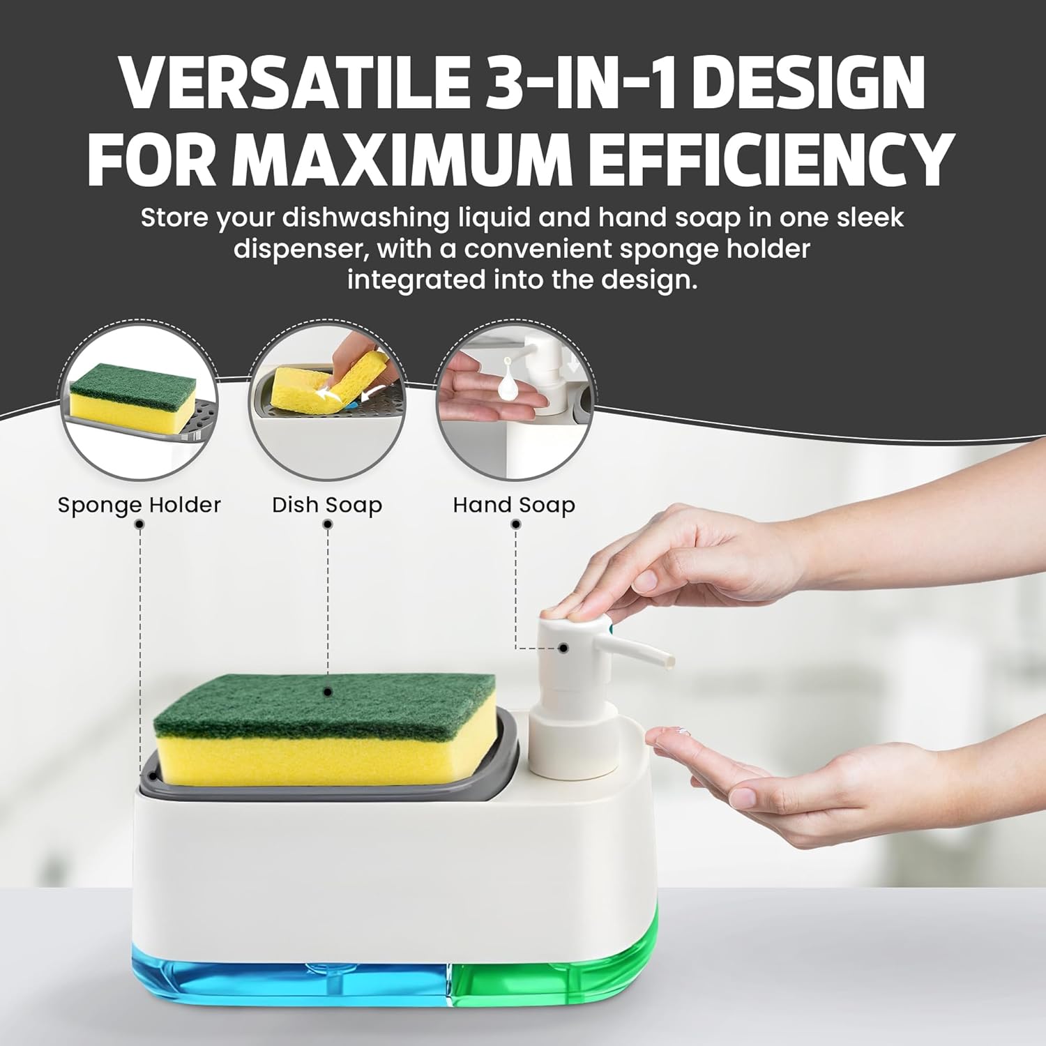 Spender mit manueller Presse,  – Automatic Soap Dispenser Kitchen Sink Bewertung und Preis