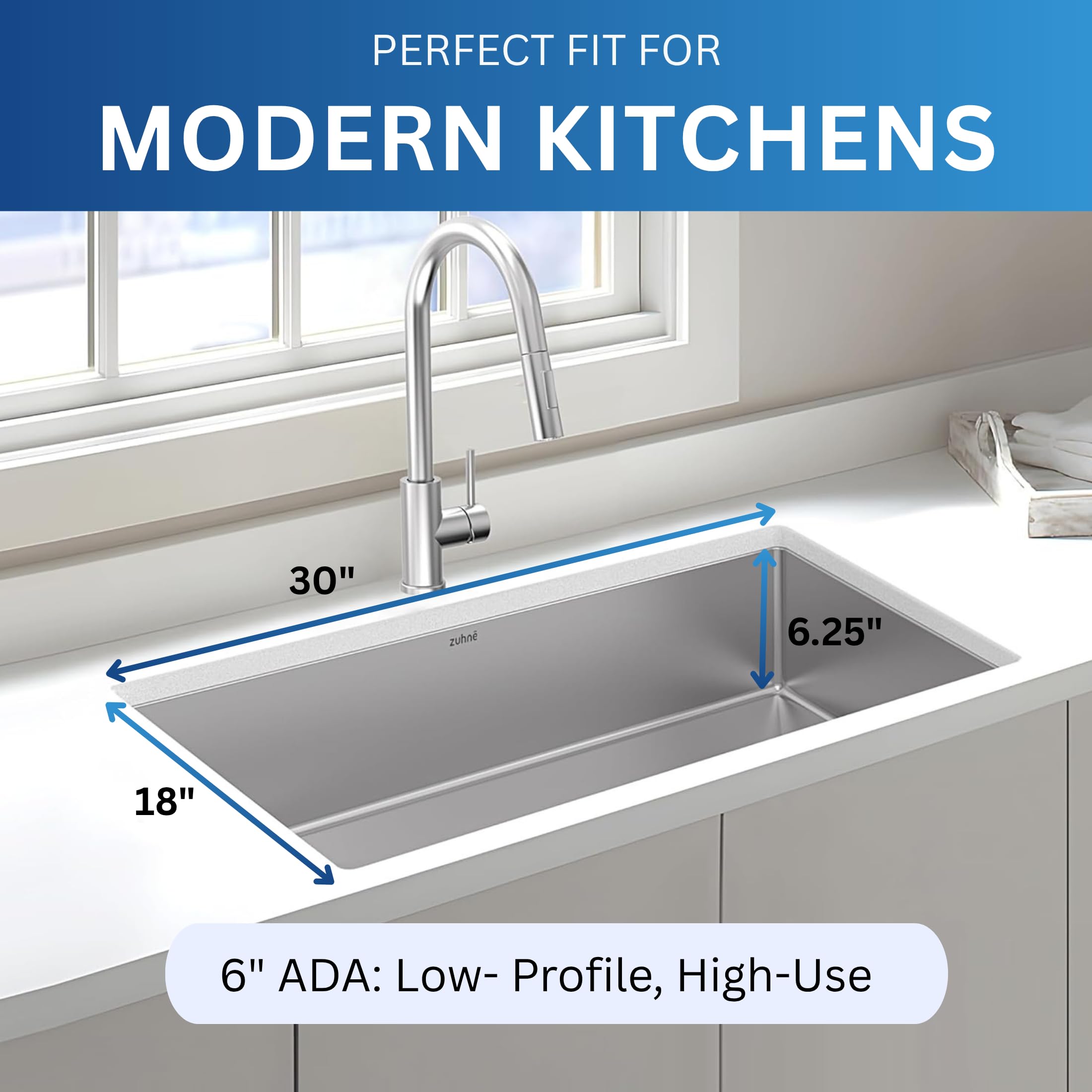 Zuhnë Modena V2 30 ADA Unterba – Stainless Steel Undermount Kitchen Sink 30 Bewertung und Preis