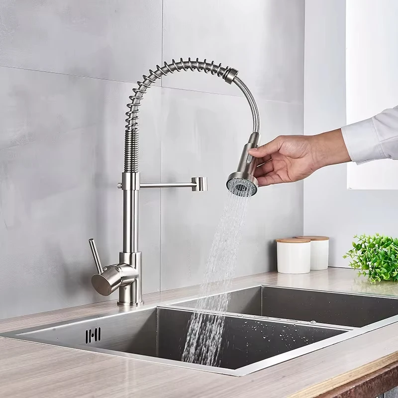 Gebürstete Nickel-Spring-Pull- – Pull Down Spray Kitchen Faucet Brushed Nickel Bewertung und Preis