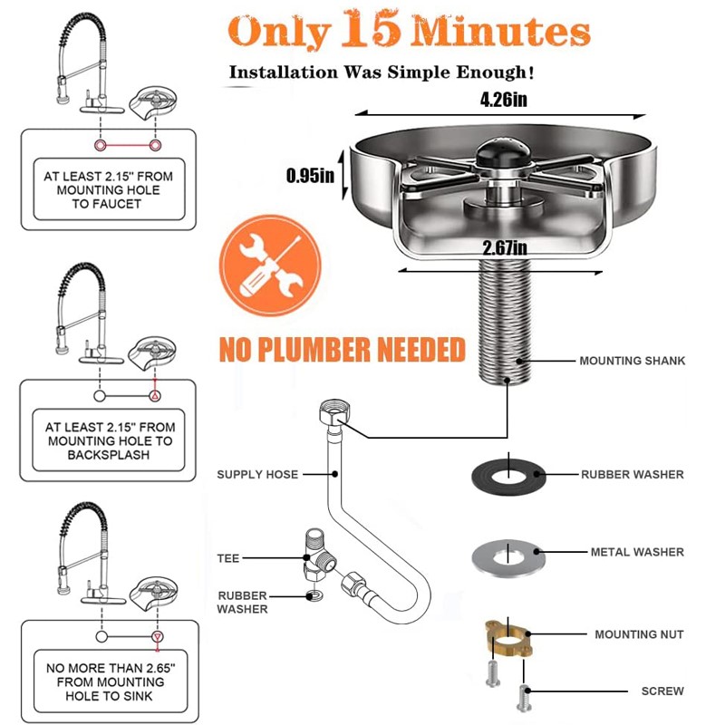 Edelstahl-Gläserspüler für Küc – Glass Rinser For Kitchen Sink Metal Bewertung und Preis