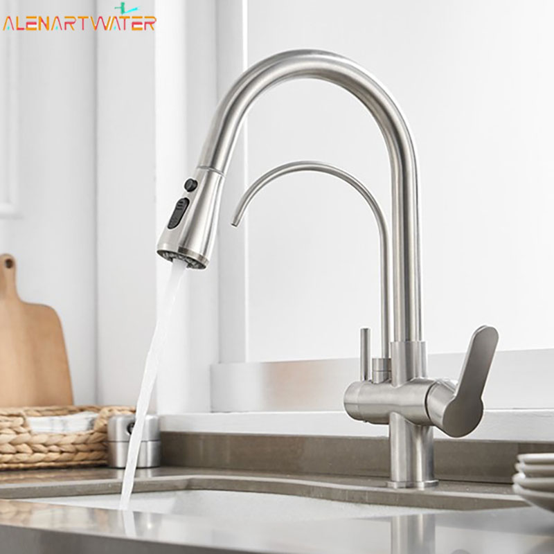 Gebürsteter Nickel-Filterhahn  – Pull Down Spray Kitchen Faucet Brushed Nickel Bewertung und Preis