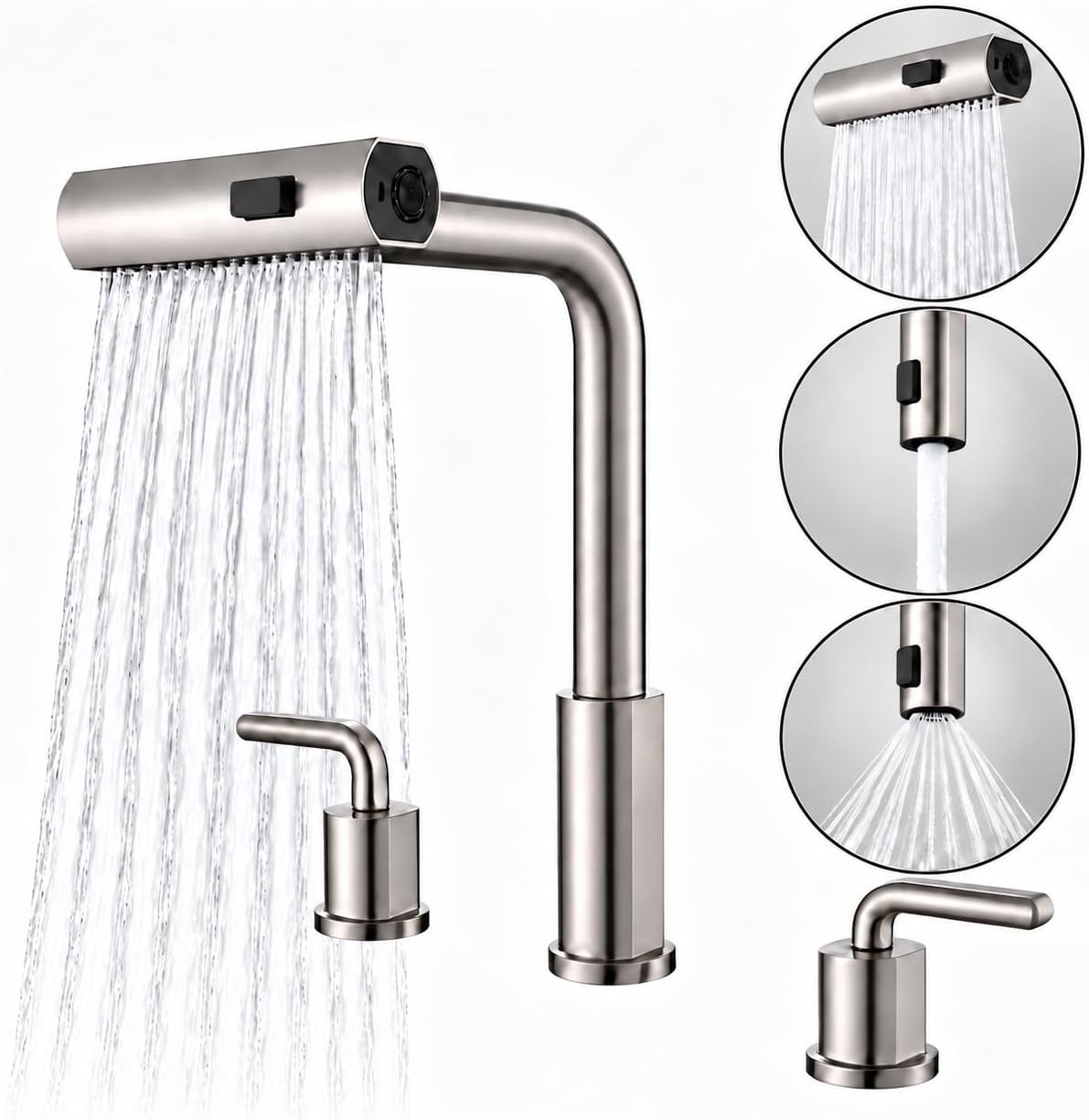 3-Loch-Küchenarmatur mit auszi – Pull Down Spray Kitchen Faucet Brushed Nickel Bewertung und Preis