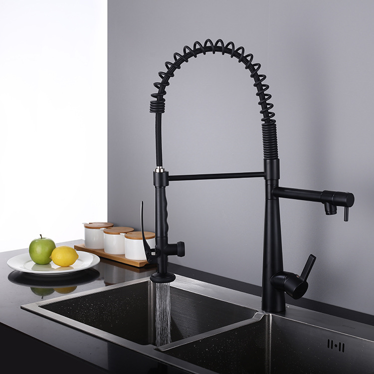Hochwertiger, ausziehbarer Küc – Pull Down Spray Kitchen Faucet Brushed Nickel Bewertung und Preis