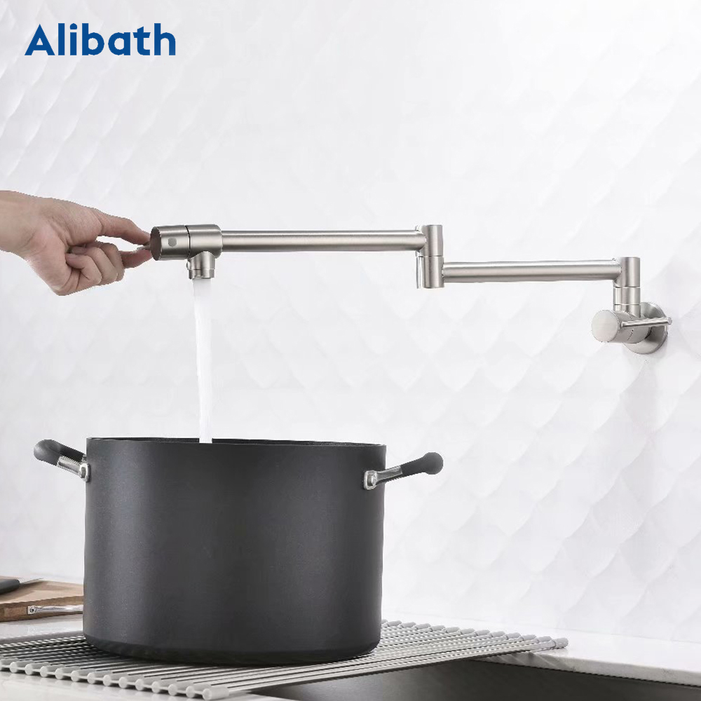 Messing Wand Küche Wasserhahn  – Pot Filler Faucet Wall Mount Folding Bewertung und Preis