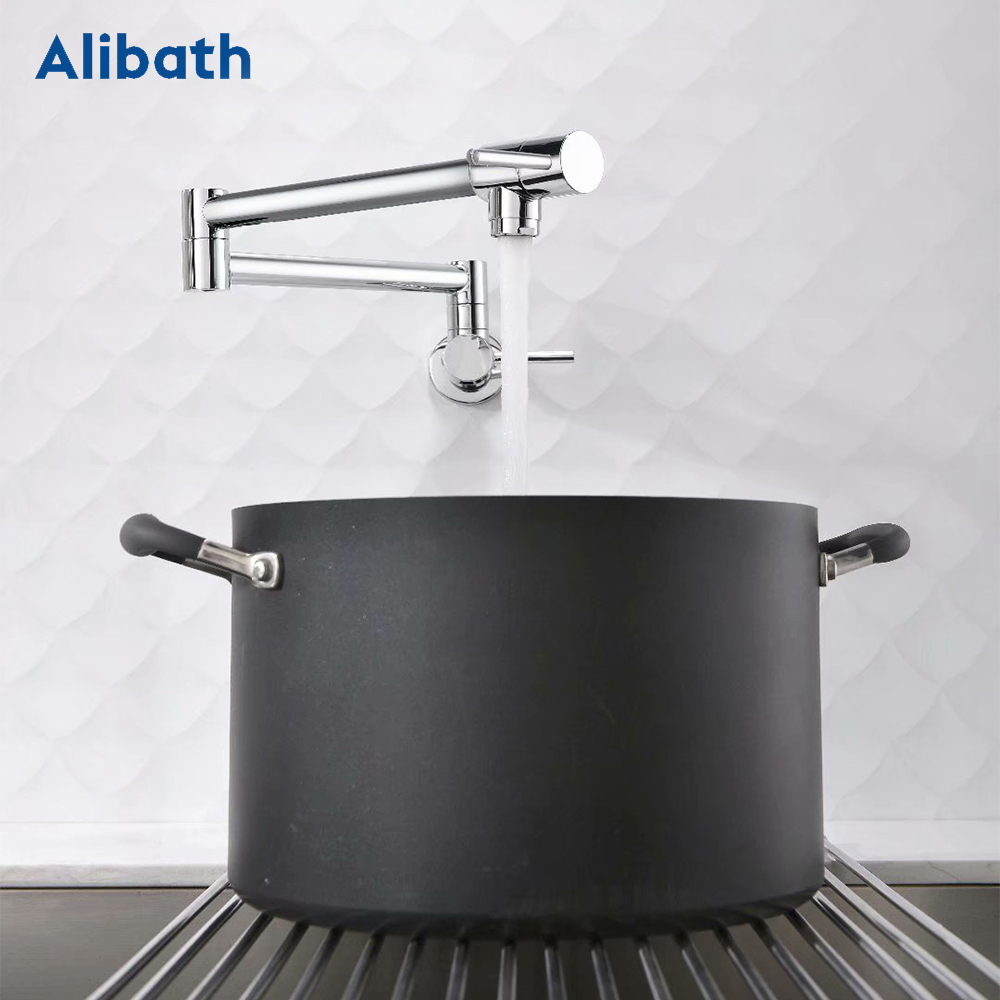 Messing Wand Küche Wasserhahn  – Pot Filler Faucet Wall Mount Folding Bewertung und Preis