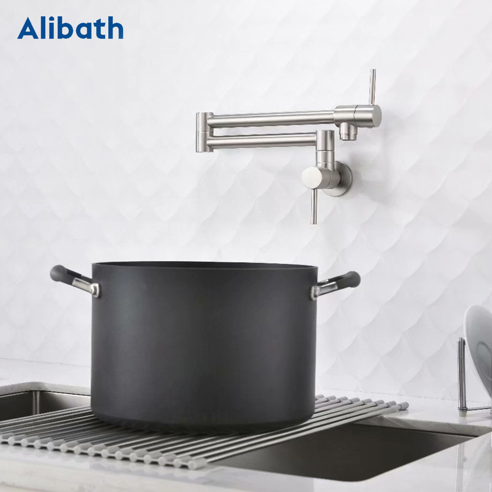 Messing Wand Küche Wasserhahn  – Pot Filler Faucet Wall Mount Folding Bewertung und Preis