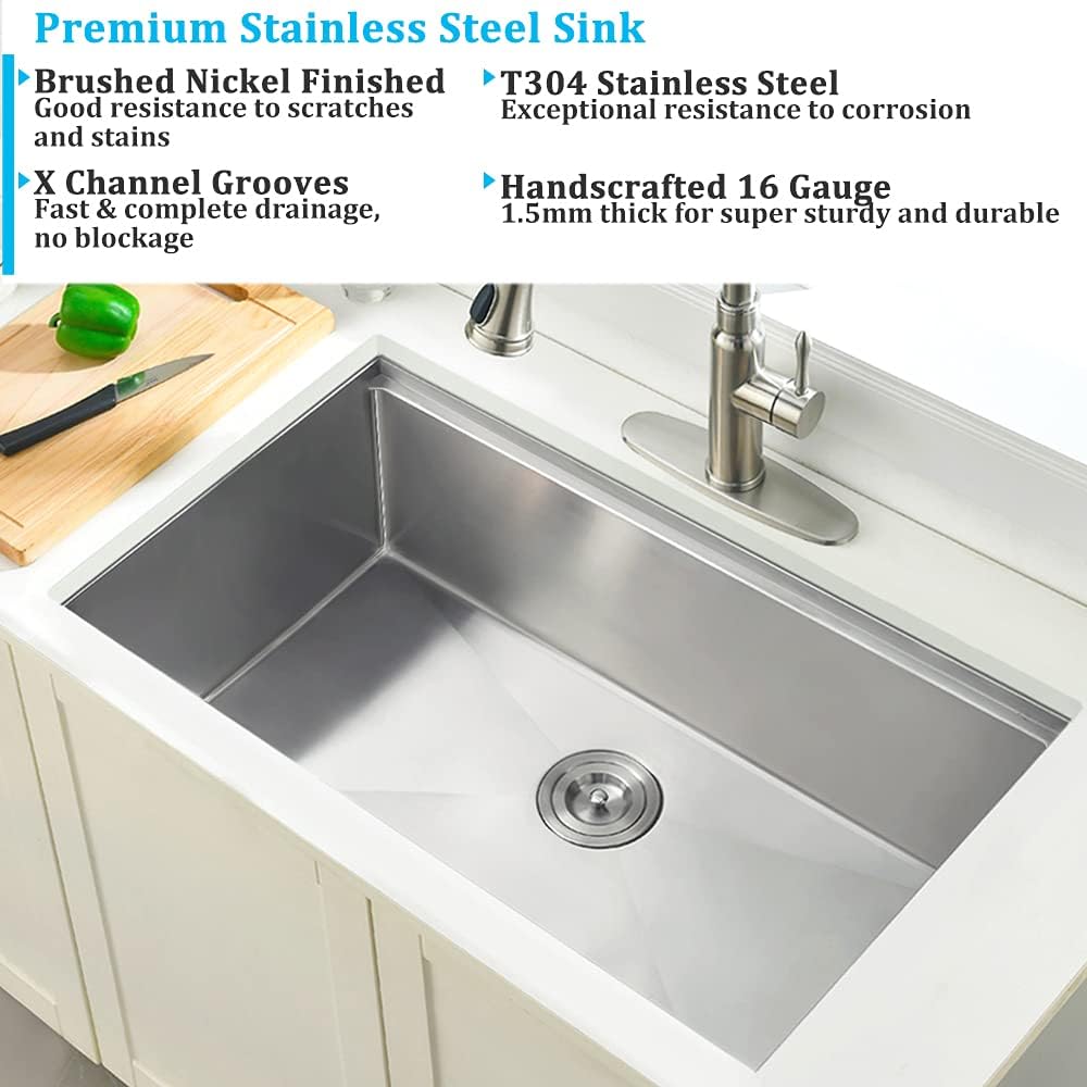 30 Zoll Unterbau-Küchenspüle a – Stainless Steel Undermount Kitchen Sink 30 Bewertung und Preis