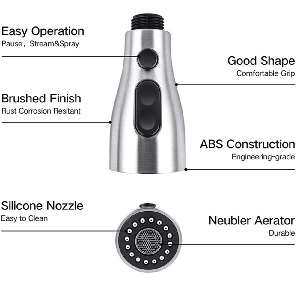 ABWP-2X Ausziehbarer Sprühkopf – Pull Down Spray Kitchen Faucet Brushed Nickel Bewertung und Preis