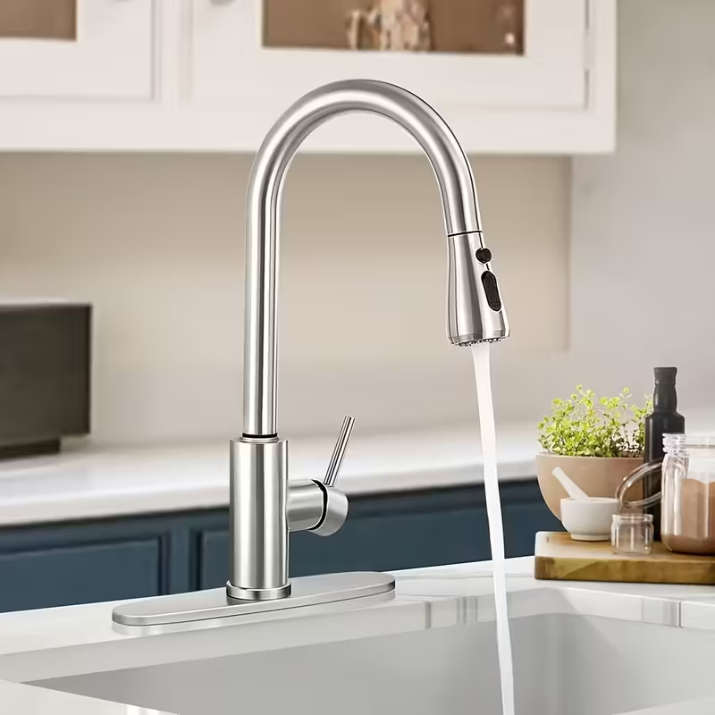 1pc Küche Wasserhahn mit Pull- – Pull Down Spray Kitchen Faucet Brushed Nickel Bewertung und Preis