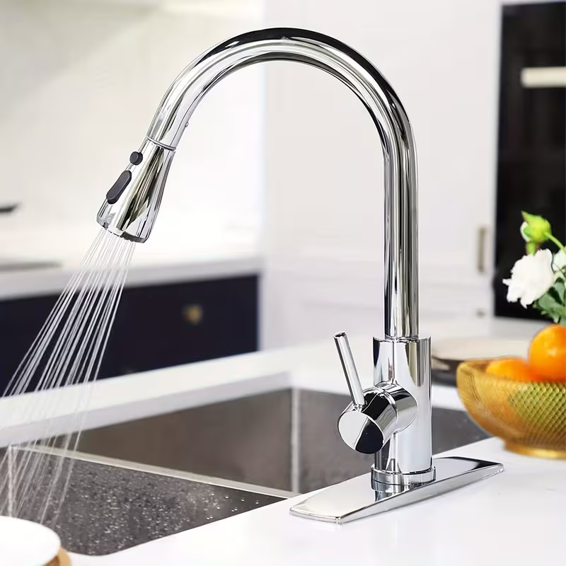 1pc Küche Wasserhahn mit Pull- – Pull Down Spray Kitchen Faucet Brushed Nickel Bewertung und Preis