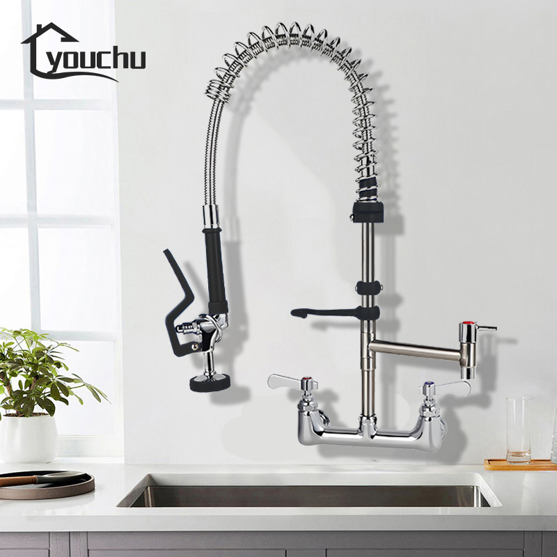304SS Integriertes Rohr + Mess – Commercial Pre Rinse Kitchen Faucet Wall Bewertung und Preis
