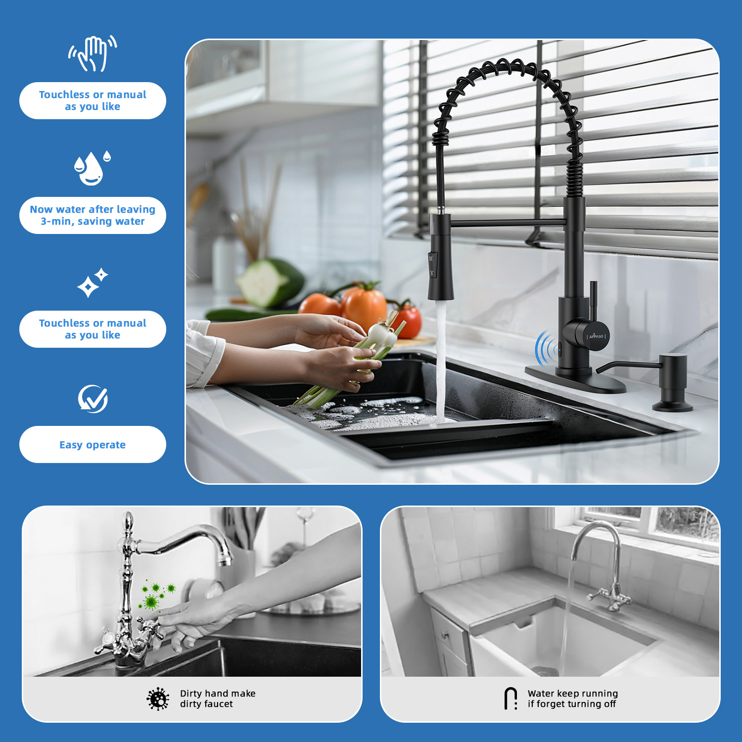 APPASO Berührungsloser Küchena – Touchless Kitchen Faucet Motion Sensor Bewertung und Preis