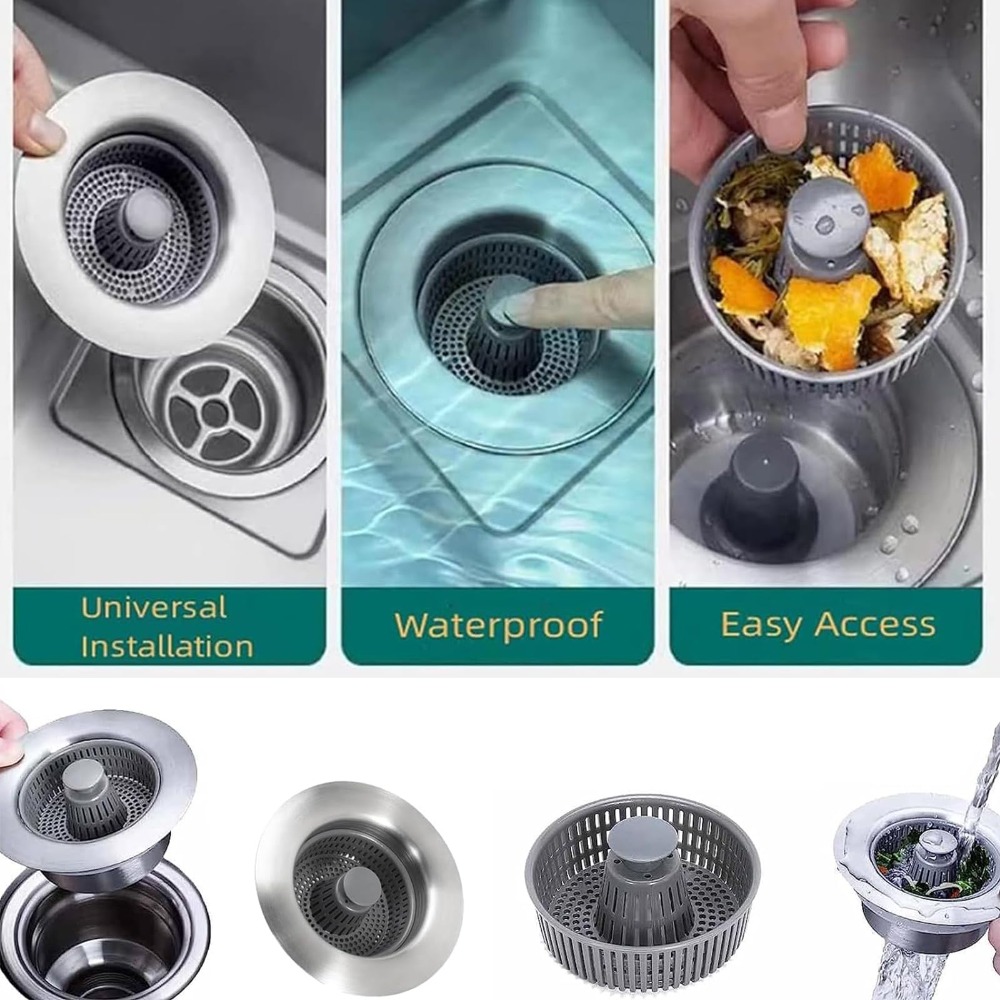 Leicht zu reinigender 3-in-1-F – Kitchen Sink Drain Strainer Basket Bewertung und Preis