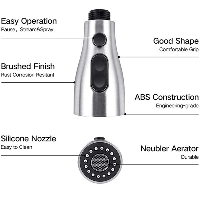 ABVJ-3X Ausziehbarer Sprühkopf – Pull Down Spray Kitchen Faucet Brushed Nickel Bewertung und Preis