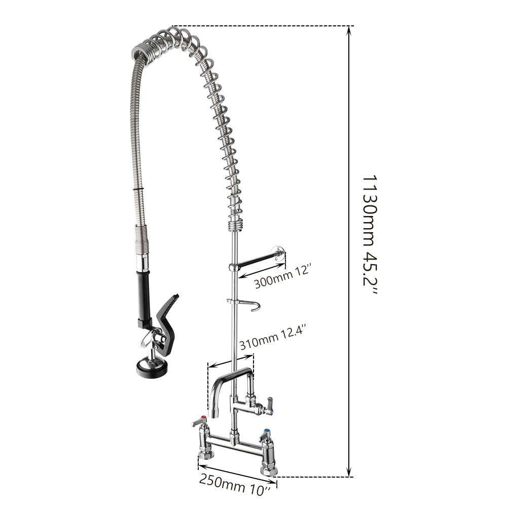 SINLAKU Messing Gewerblicher V – Commercial Pre Rinse Kitchen Faucet Wall Bewertung und Preis