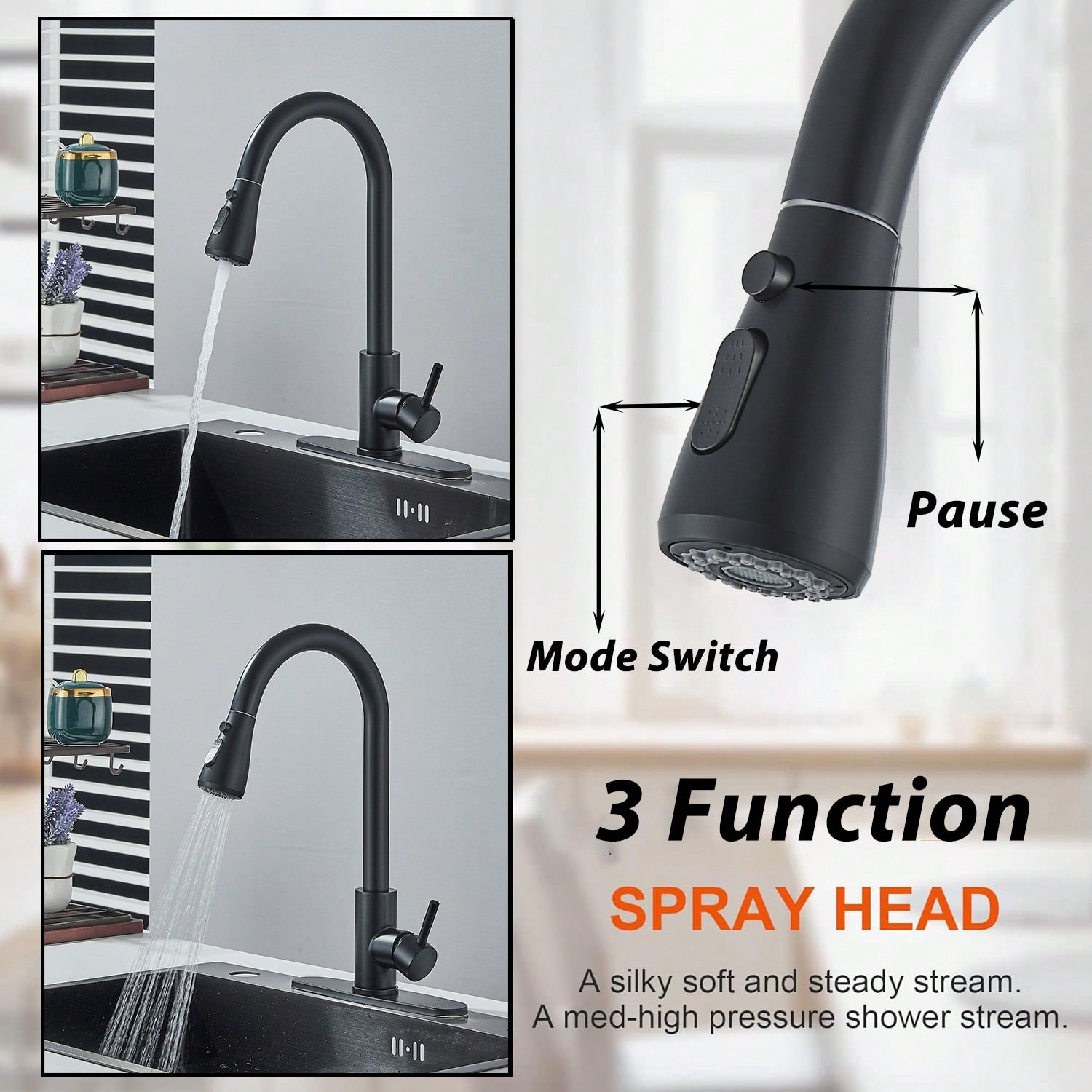 Küchenarmatur mit ausziehbarem – Pull Down Spray Kitchen Faucet Brushed Nickel Bewertung und Preis