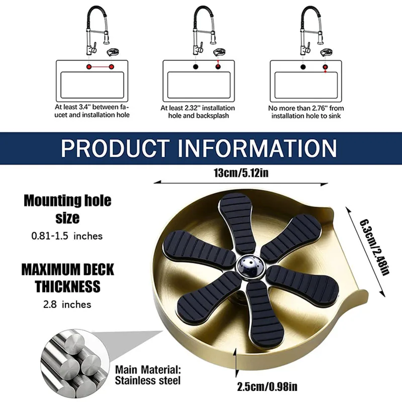 Edelstahl-Glasspüler für Küche – Glass Rinser For Kitchen Sink Metal Bewertung und Preis
