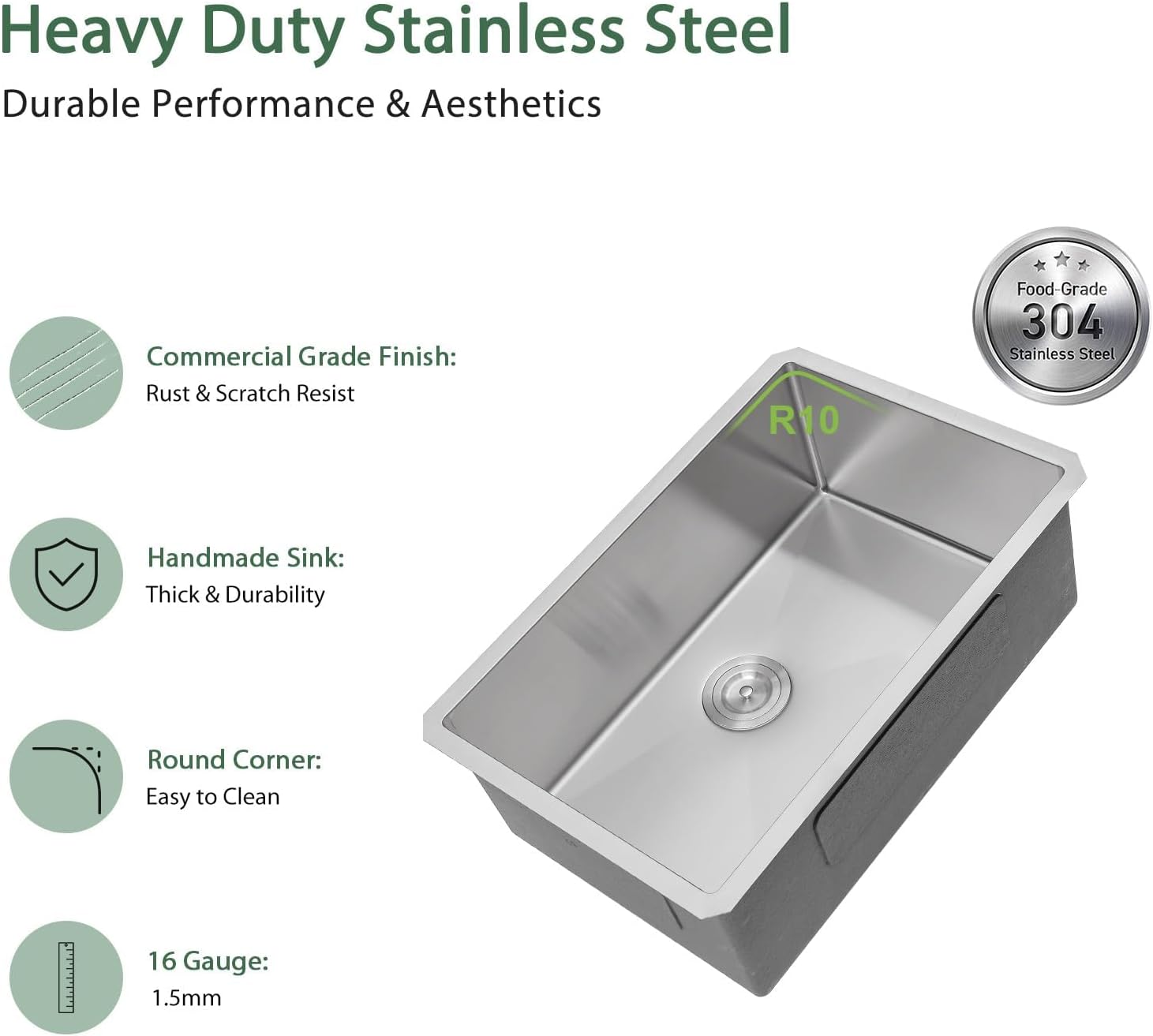 30 Zoll Unterbau-Küchenspüle a – Stainless Steel Undermount Kitchen Sink 30 Bewertung und Preis