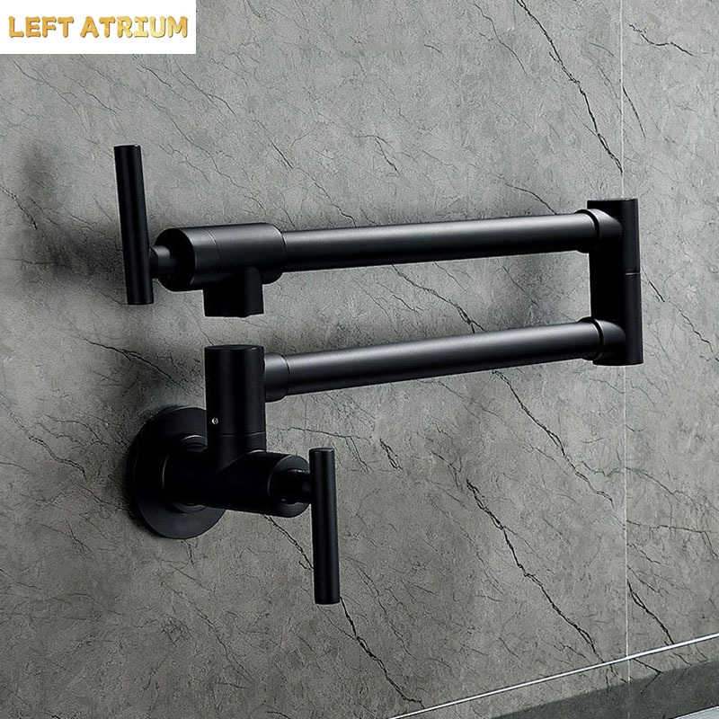 Schwarzer wandmontierter Topfw – Pot Filler Faucet Wall Mount Folding Bewertung und Preis
