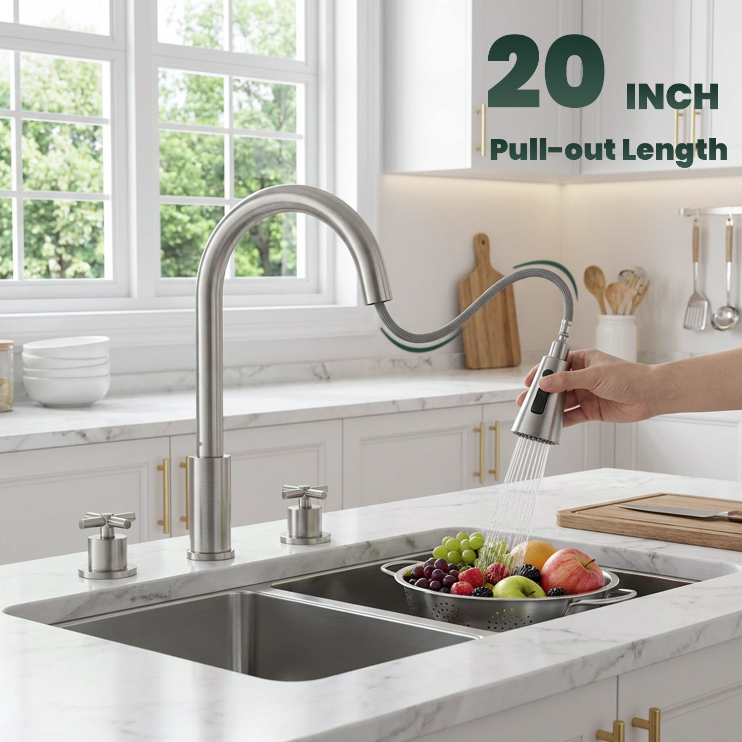 APPASO Küchenarmatur aus gebür – Pull Down Spray Kitchen Faucet Brushed Nickel Bewertung und Preis