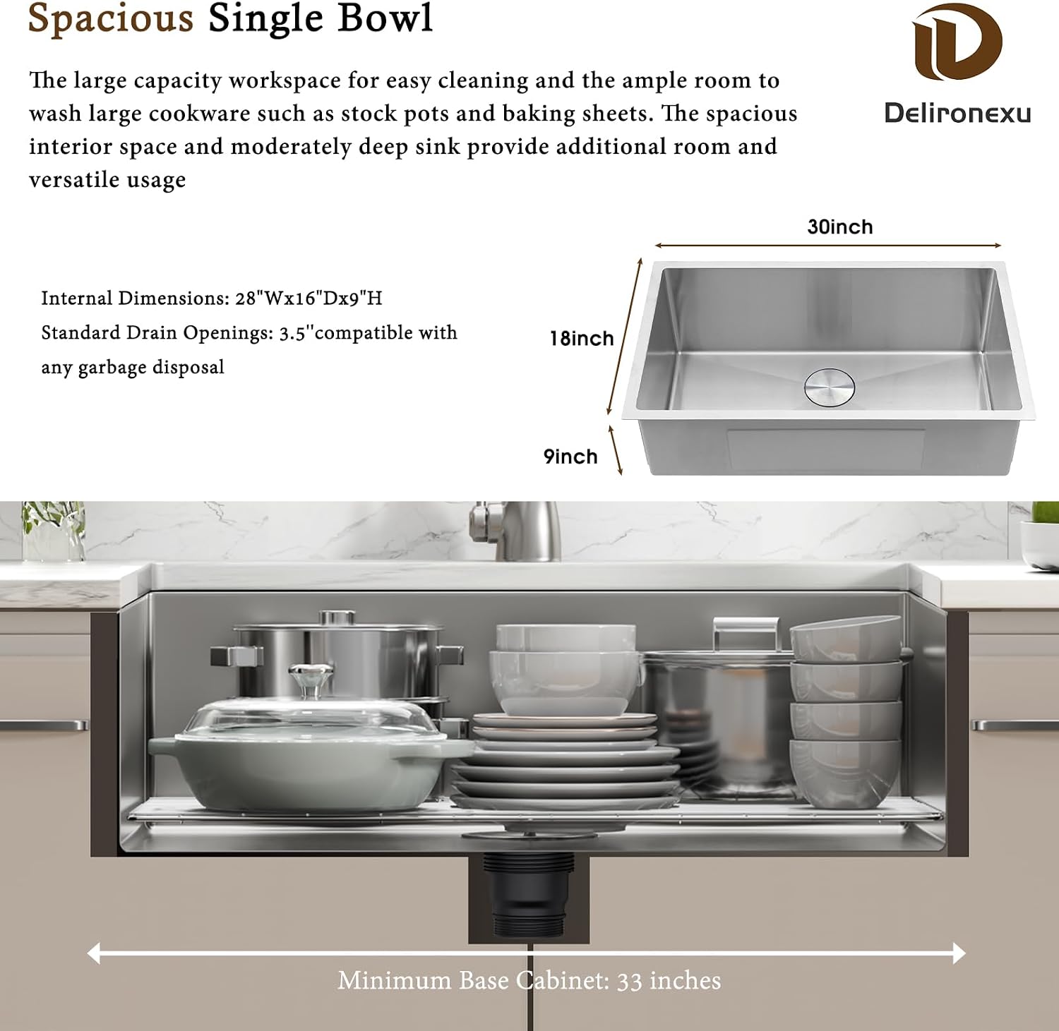 30-Zoll-Unterbauspüle für die  – Stainless Steel Undermount Kitchen Sink 30 Bewertung und Preis