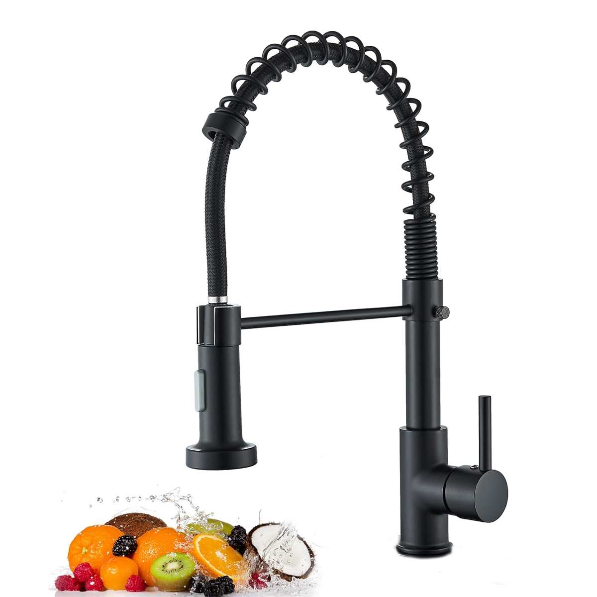 Küchenarmatur aus Messing mit  – Matte Black Kitchen Sink Faucet Spring Bewertung und Preis