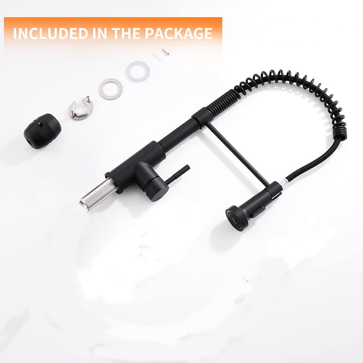 Küchenarmatur aus Messing mit  – Matte Black Kitchen Sink Faucet Spring Bewertung und Preis
