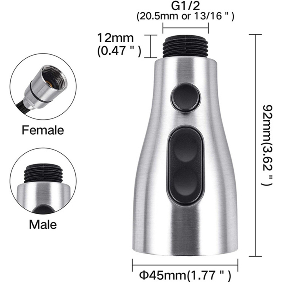 2X Ausziehbarer Sprühkopf für  – Pull Down Spray Kitchen Faucet Brushed Nickel Bewertung und Preis