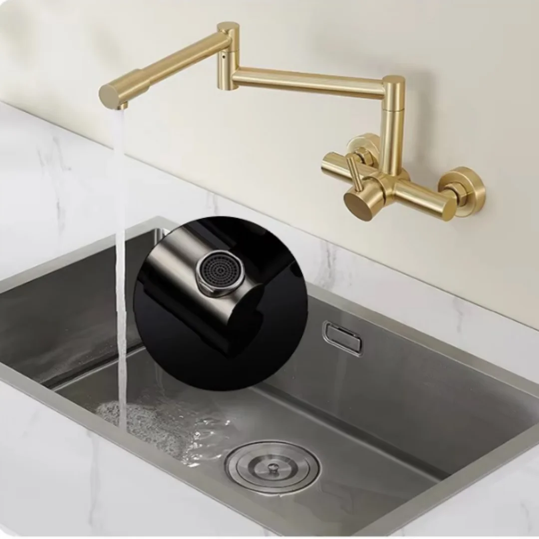 Schwarzer Wasserhahn für Spüle – Pot Filler Faucet Wall Mount Folding Bewertung und Preis