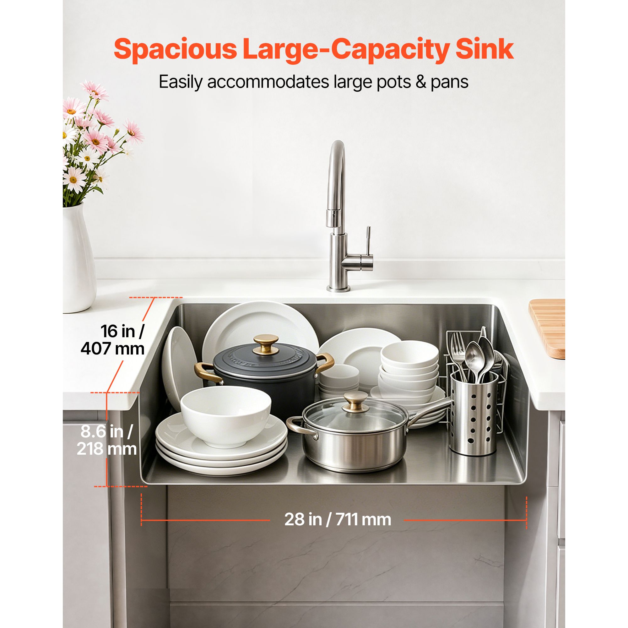 30-Zoll Unterbau-Einzelwaschbe – Stainless Steel Undermount Kitchen Sink 30 Bewertung und Preis