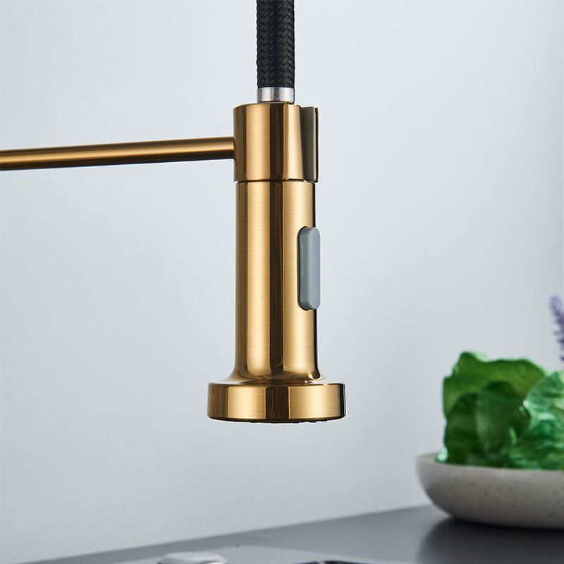 Gebürsteter Gold-Küchenarmatur – Pull Down Spray Kitchen Faucet Brushed Nickel Bewertung und Preis